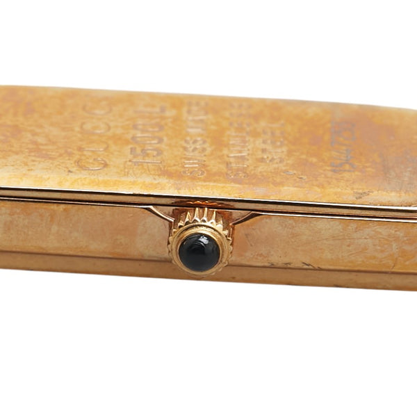 グッチ 1Pダイヤ 腕時計 バングルウォッチ 1500L クオーツ ホワイト文字盤 ステンレススチール レディース GUCCI 【中古】