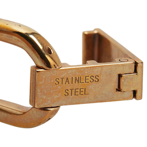 グッチ 1Pダイヤ 腕時計 バングルウォッチ 1500L クオーツ ホワイト文字盤 ステンレススチール レディース GUCCI 【中古】