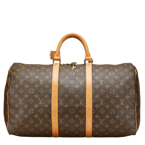ルイ ヴィトン モノグラム キーポル50 ボストンバッグ ハンドバッグ M41426 ブラウン PVC レザー レディース LOUIS VUITTON 【中古】