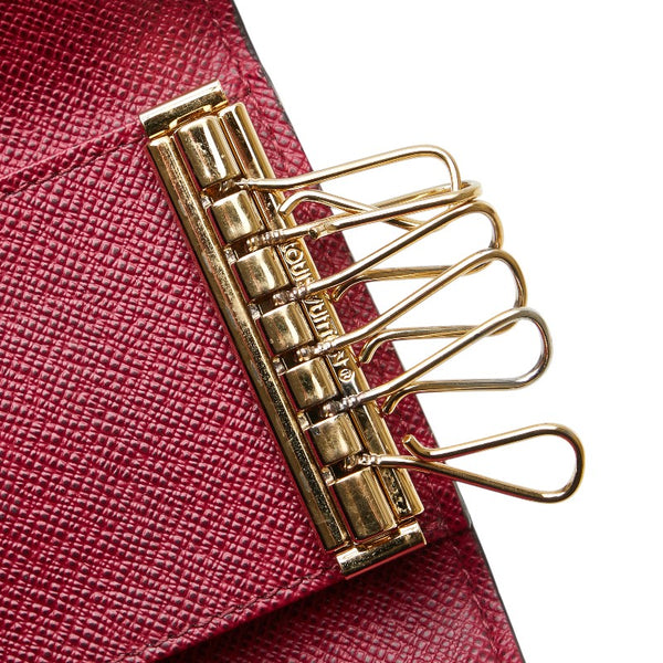 ルイ ヴィトン モノグラム ミュルティクレ6 6連 キーケース M62630 ブラウン フューシャ PVC レザー レディース LOUIS VUITTON 【中古】