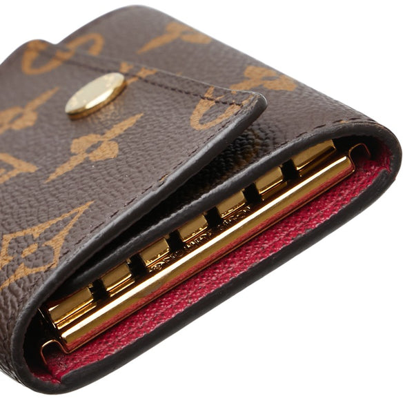 ルイ ヴィトン モノグラム ミュルティクレ6 6連 キーケース M62630 ブラウン フューシャ PVC レザー レディース LOUIS VUITTON 【中古】