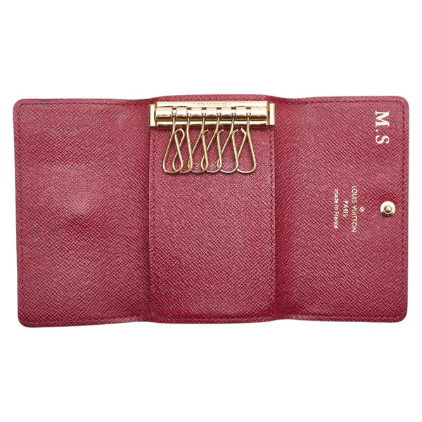 ルイ ヴィトン モノグラム ミュルティクレ6 6連 キーケース M62630 ブラウン フューシャ PVC レザー レディース LOUIS VUITTON 【中古】