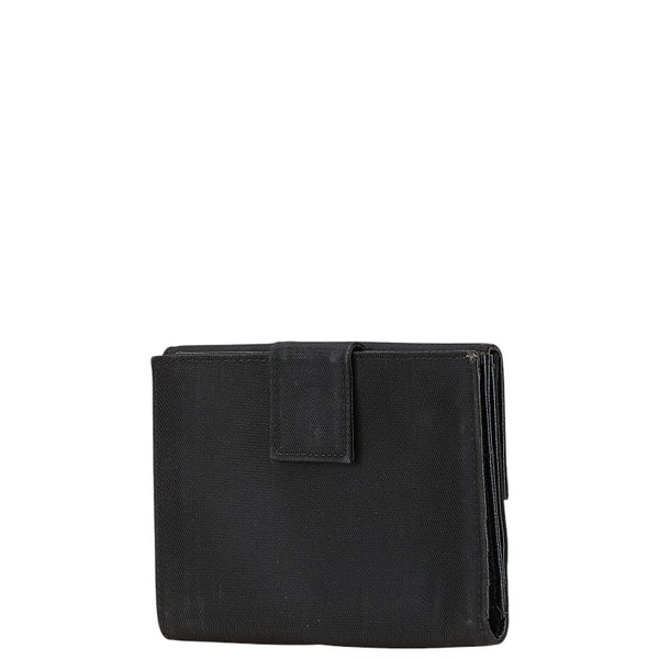 プラダ 三角ロゴプレート 二つ折り財布 ブラック ナイロン レディース PRADA 【中古】