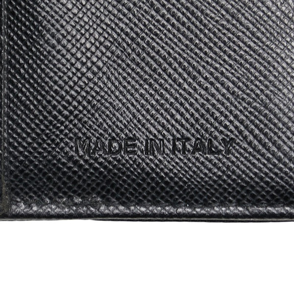 プラダ 三角ロゴプレート 二つ折り財布 ブラック ナイロン レディース PRADA 【中古】