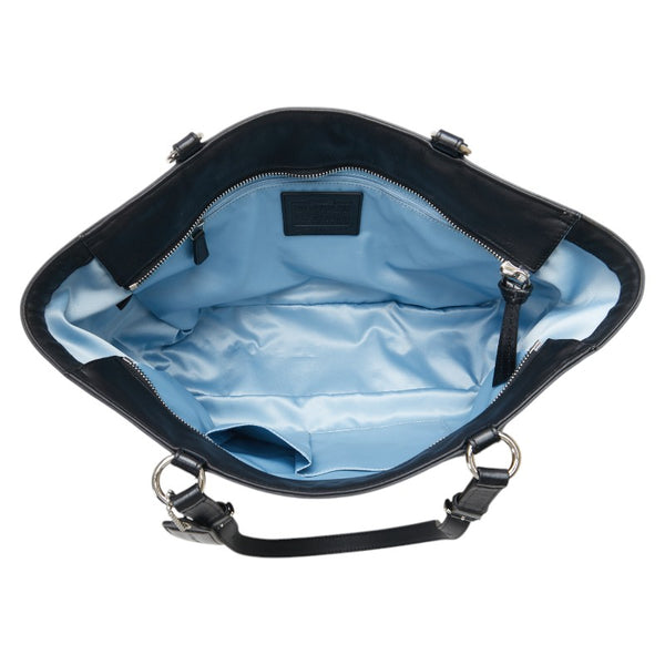 コーチ イーストウエスト トートバッグ ショルダーバッグ F17722 ブラック レザー レディース COACH 【中古】