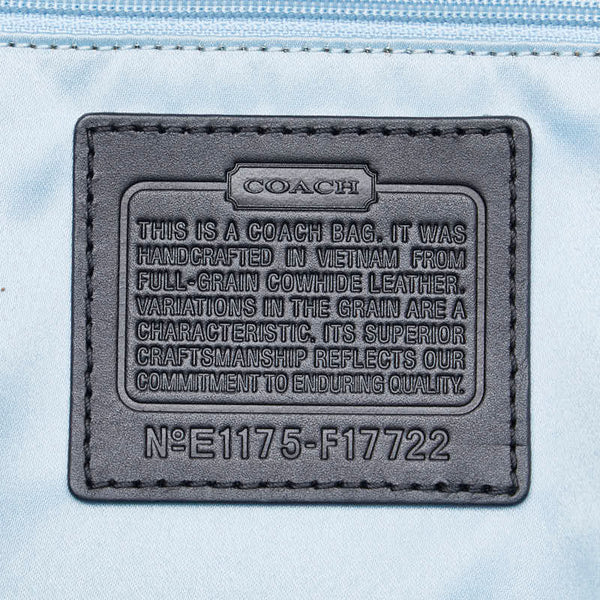 コーチ イーストウエスト トートバッグ ショルダーバッグ F17722 ブラック レザー レディース COACH 【中古】