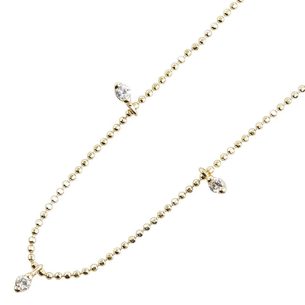 K18YG イエローゴールド ダイヤ0.20ｃｔ アンクレット レディース 【中古】