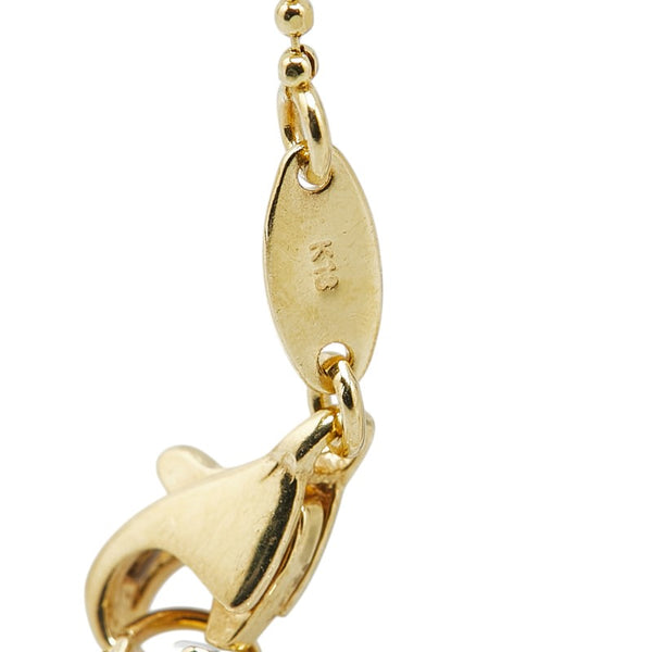 K18YG イエローゴールド ダイヤ0.20ｃｔ アンクレット レディース 【中古】