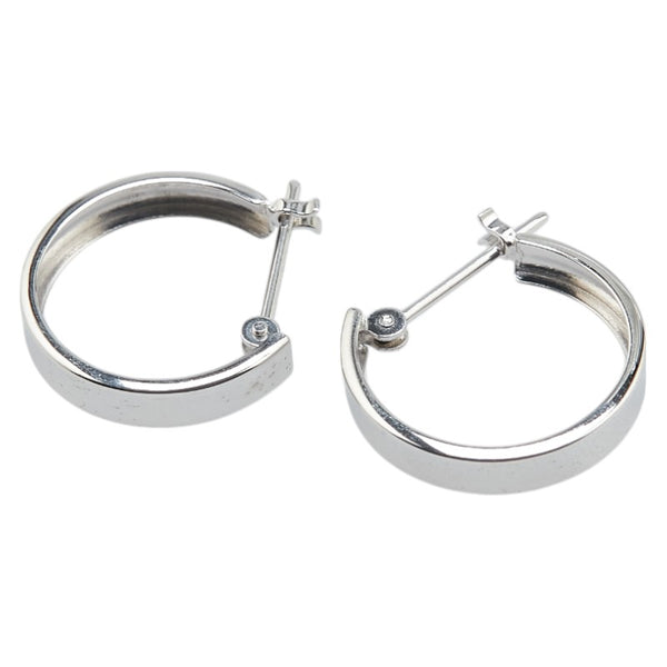 Pt900 プラチナ フープピアス レディース 【中古】