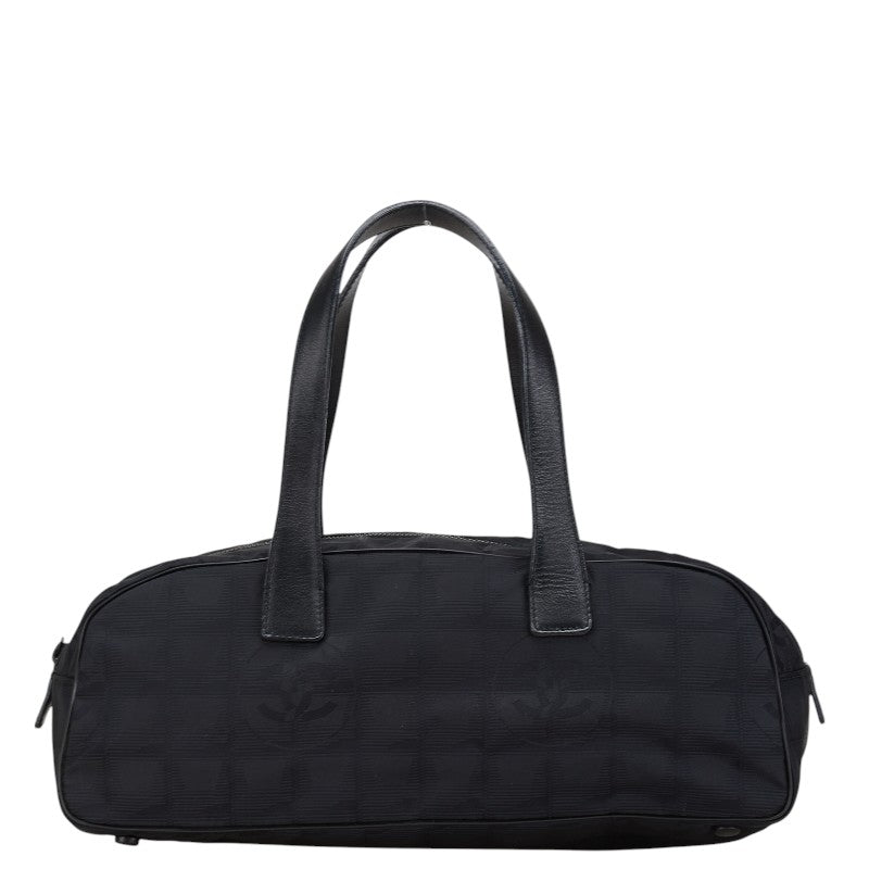 シャネル ニュートラベルライン ミニボストンバッグ ハンドバッグ ブラック ナイロン レザー レディース CHANEL 【中古】