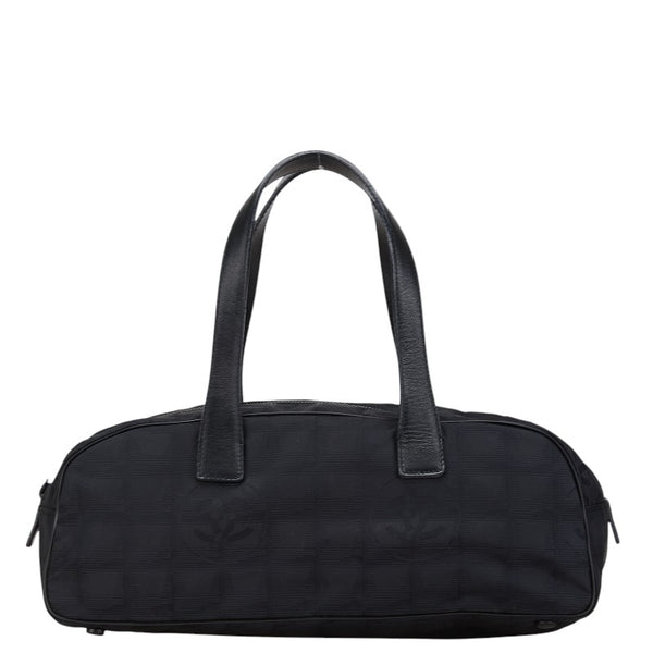 シャネル ニュートラベルライン ミニボストンバッグ ハンドバッグ ブラック ナイロン レザー レディース CHANEL 【中古】