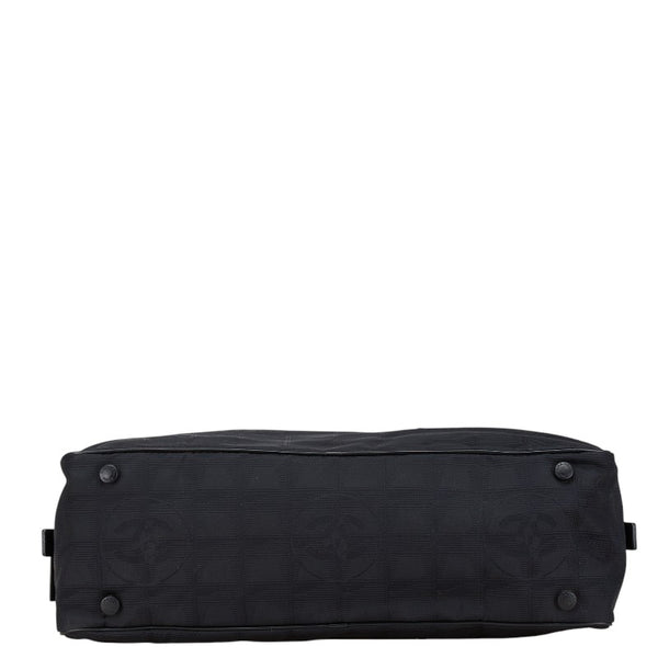 シャネル ニュートラベルライン ミニボストンバッグ ハンドバッグ ブラック ナイロン レザー レディース CHANEL 【中古】