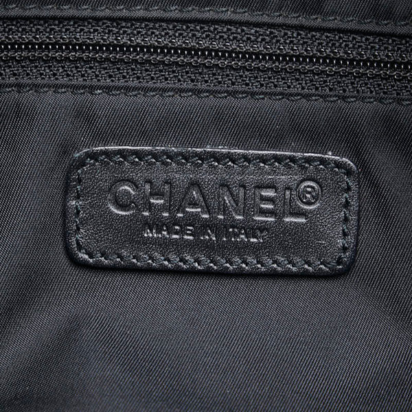 シャネル ニュートラベルライン ミニボストンバッグ ハンドバッグ ブラック ナイロン レザー レディース CHANEL 【中古】