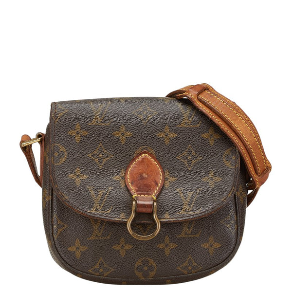 ルイ ヴィトン モノグラム ミニ サンクルー ショルダーバッグ M51244 ブラウン PVC レザー レディース LOUIS VUITTON 【中古】
