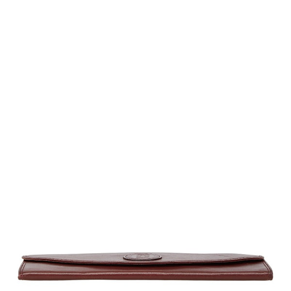 カルティエ マスト ドゥ カルティエ クラッチバッグ ワインレッド レザー レディース CARTIER 【中古】