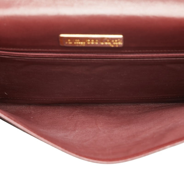 カルティエ マスト ドゥ カルティエ クラッチバッグ ワインレッド レザー レディース CARTIER 【中古】