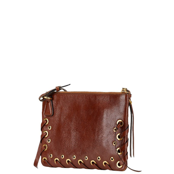 マークジェイコブス 斜め掛け ショルダーバッグ ブラウン レザー レディース MARC JACOBS 【中古】