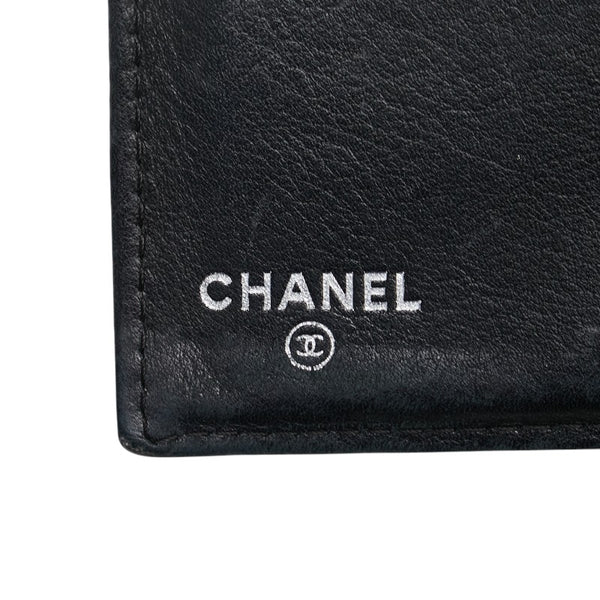 シャネル ココマーク 長財布 ブラック ブラウン レザー レディース CHANEL 【中古】