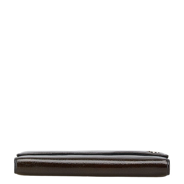 シャネル ココマーク 長財布 ブラック ブラウン レザー レディース CHANEL 【中古】