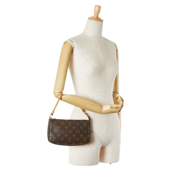 ルイ ヴィトン モノグラム ポシェット アクセソワール ショルダーバッグ M51980 ブラウン PVC レザー レディース LOUIS VUITTON 【中古】