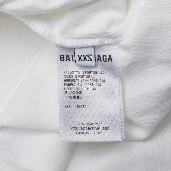 バレンシアガ 21SS LOVE EARTH プラネットプリント ダブルスリーブ Tシャツ サイズ：XXS 657059 ホワイト マルチカラー コットン メンズ BALENCIAGA 【中古】