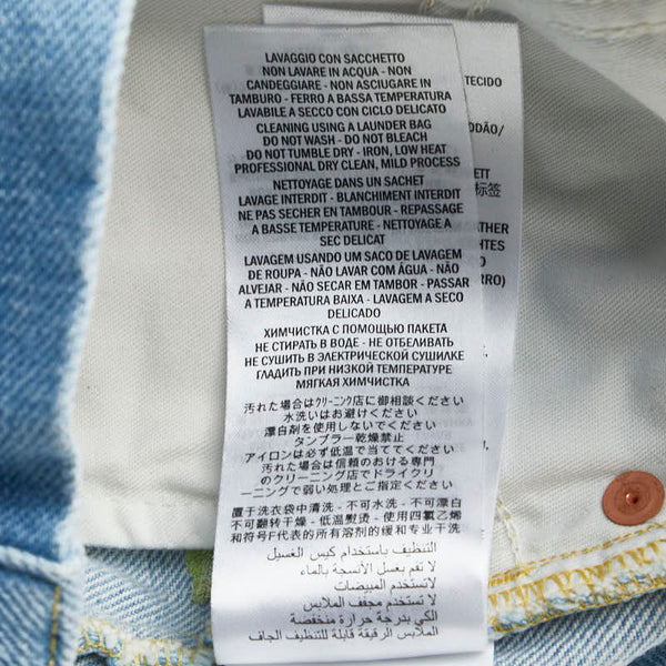 グッチ フラワー エンブロイダリー デニムパンツ ショートパンツ サイズ：22 ライトブルー マルチカラー コットン レディース GUCCI 【中古】