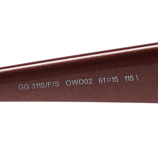 グッチ サングラス GG3115/F/S ブラウン ゴールド プラスチック レディース GUCCI 【中古】