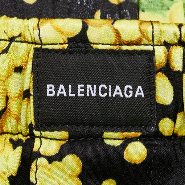 バレンシアガ フラワー 花柄 イージーパンツ サイズ：34 ブラック イエロー シルク レディース BALENCIAGA 【中古】