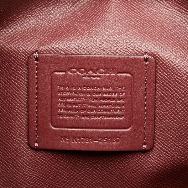 コーチ チャーリー キャリーオール ハンドバッグ ショルダーバッグ 2WAY 25137 ピンク レザー レディース COACH 【中古】