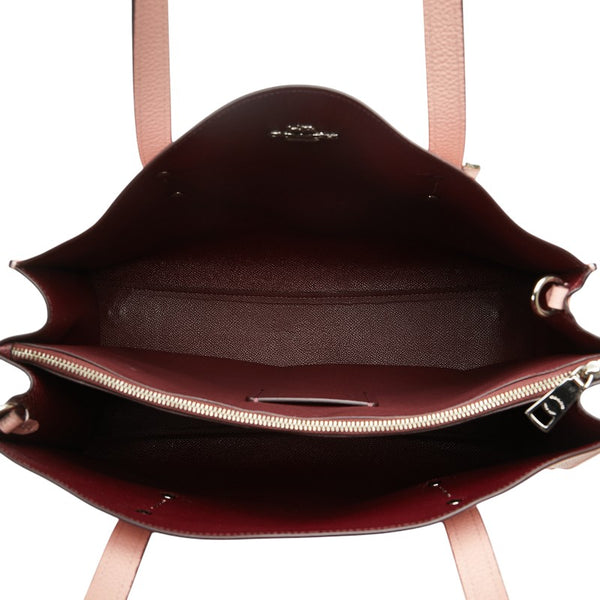 コーチ チャーリー キャリーオール ハンドバッグ ショルダーバッグ 2WAY 25137 ピンク レザー レディース COACH 【中古】