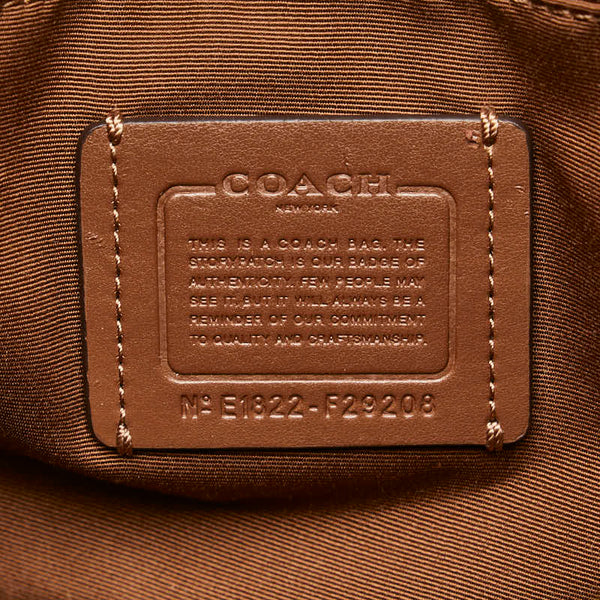 コーチ シグネチャー ハンドバッグ トートバッグ F29208 ブラウン PVC レザー レディース COACH 【中古】