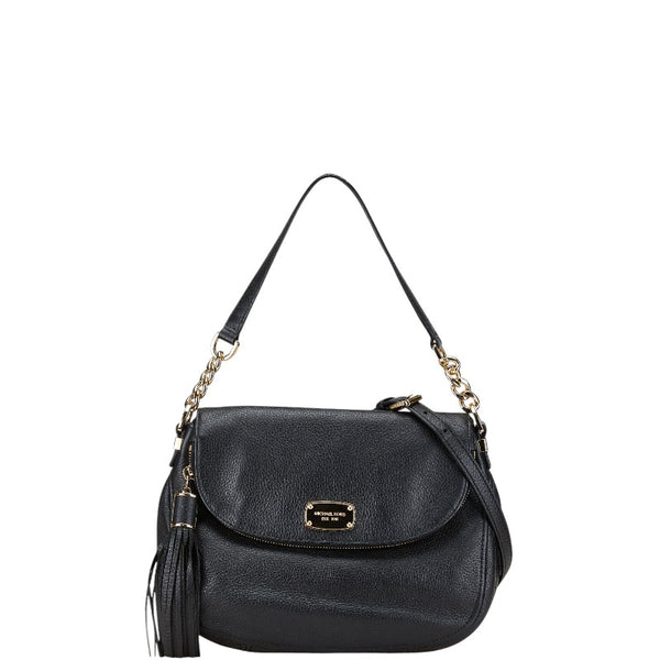 マイケルコース タッセル ハンドバッグ ショルダーバッグ 2WAY ブラック レザー レディース Michael Kors 【中古】