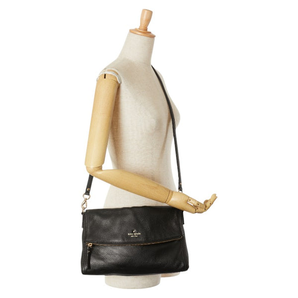 ケイトスペード ショルダーバッグ ブラック レザー レディース Kate Spade 【中古】