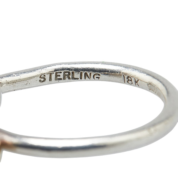 ティファニー ラブノット リング 指輪 K18YG イエローゴールド SV925 シルバー レディース TIFFANY&Co. 【中古】