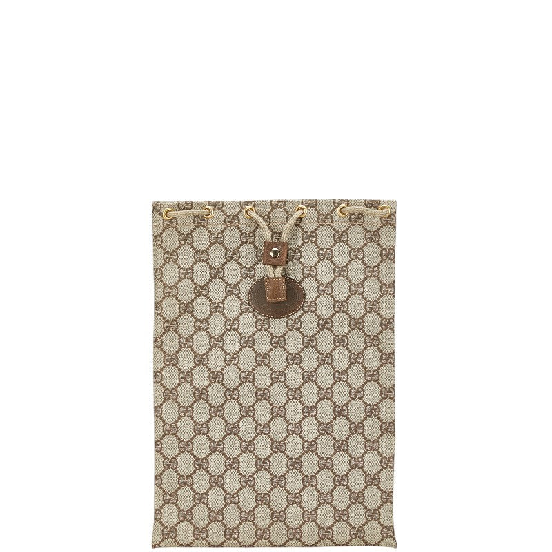 グッチ GGスプリーム クラッチバッグ ブラウン PVC レザー レディース GUCCI 【中古】