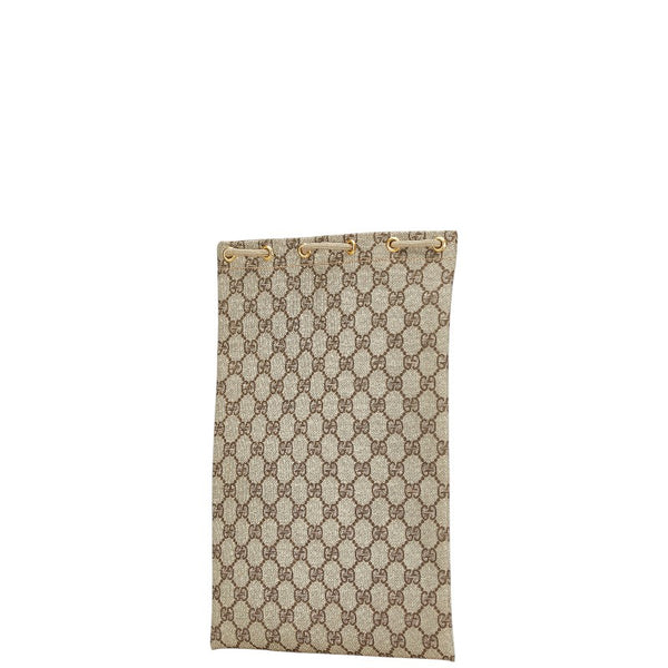 グッチ GGスプリーム クラッチバッグ ブラウン PVC レザー レディース GUCCI 【中古】