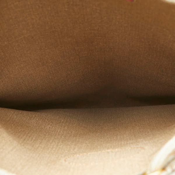 グッチ GGスプリーム クラッチバッグ ブラウン PVC レザー レディース GUCCI 【中古】