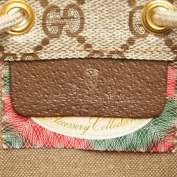 グッチ GGスプリーム クラッチバッグ ブラウン PVC レザー レディース GUCCI 【中古】