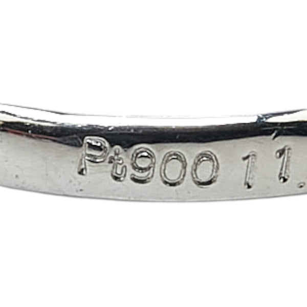 Pt900 プラチナ サファイア11.37ct ダイヤ0.05ct 植物 リーフ ティアドロップ モチーフ  ペンダントトップ レディース 【中古】