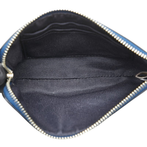 コーチ L字ファスナー ポーチ F21070 ブルー レザー レディース COACH 【中古】