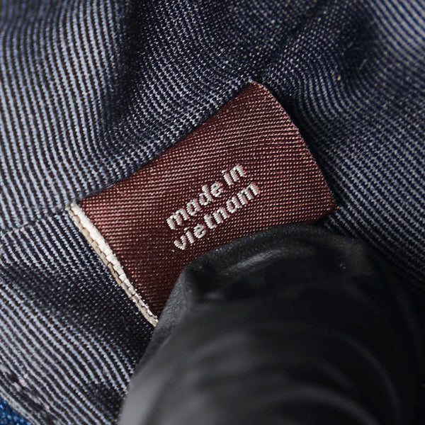 コーチ L字ファスナー ポーチ F21070 ブルー レザー レディース COACH 【中古】