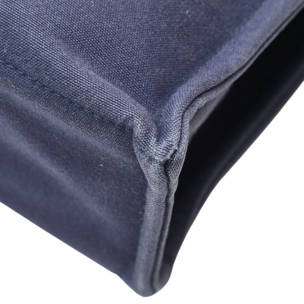 エルメス フールトMM ハンドバッグ トートバッグ ネイビー キャンバス レディース HERMES 【中古】