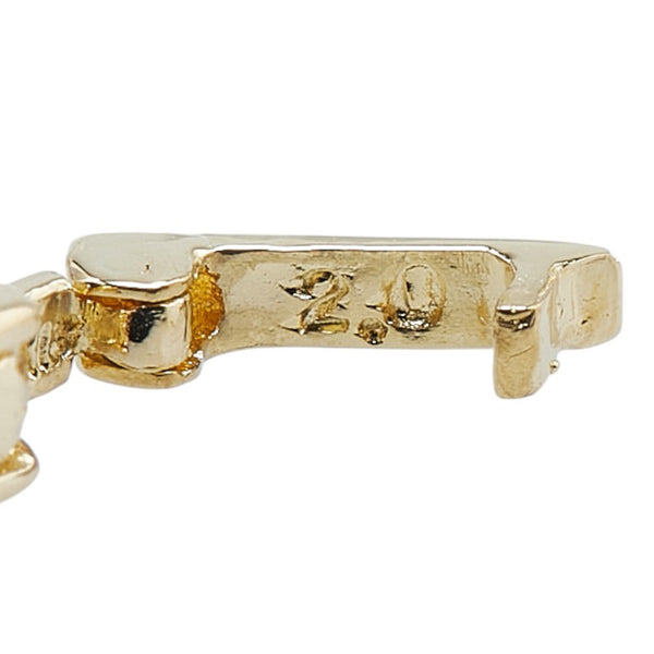 K18YG イエローゴールド ダイヤ2.00ct テニス チェーン ブレスレット レディース 【中古】