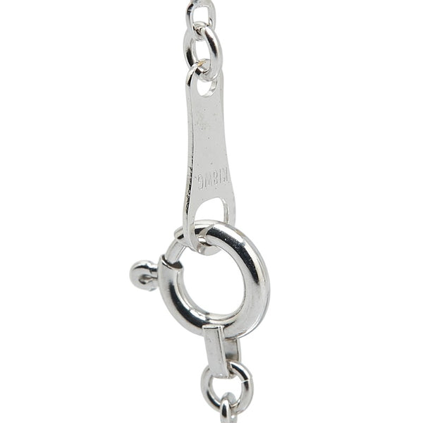 K18WG ホワイトゴールド ダイヤ0.50ct ペンダントネックレス レディース 【中古】