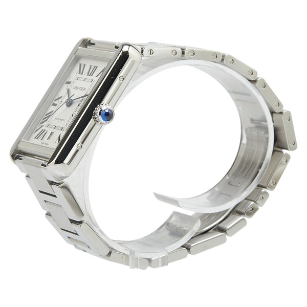 カルティエ タンクソロ XL  腕時計 W5200028 自動巻き シルバー文字盤 ステンレススチール メンズ CARTIER 【中古】