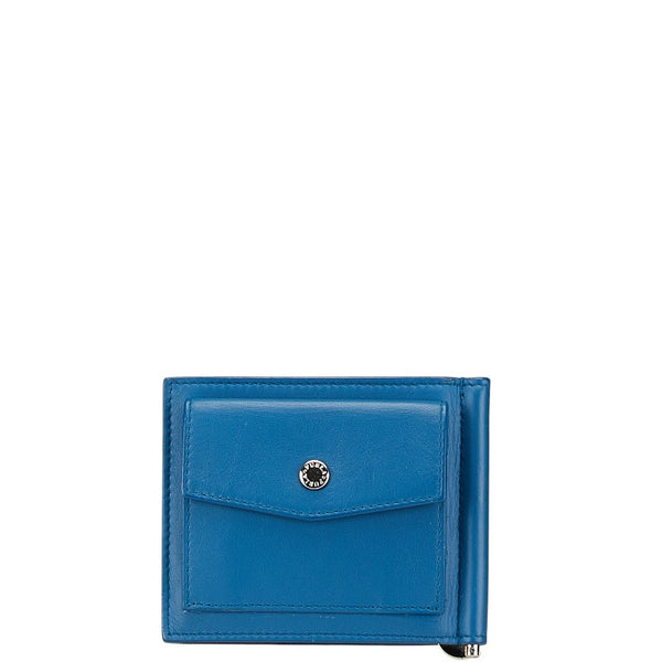 フルラ 二つ折り財布 マネークリップ ブルー レザー レディース Furla 【中古】