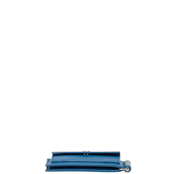 フルラ 二つ折り財布 マネークリップ ブルー レザー レディース Furla 【中古】