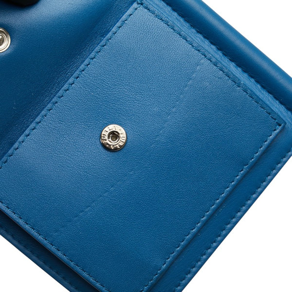 フルラ 二つ折り財布 マネークリップ ブルー レザー レディース Furla 【中古】