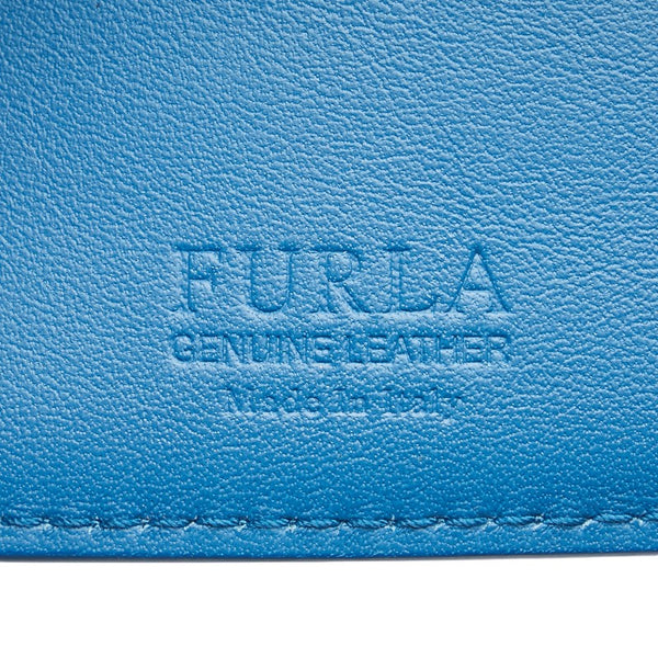 フルラ 二つ折り財布 マネークリップ ブルー レザー レディース Furla 【中古】