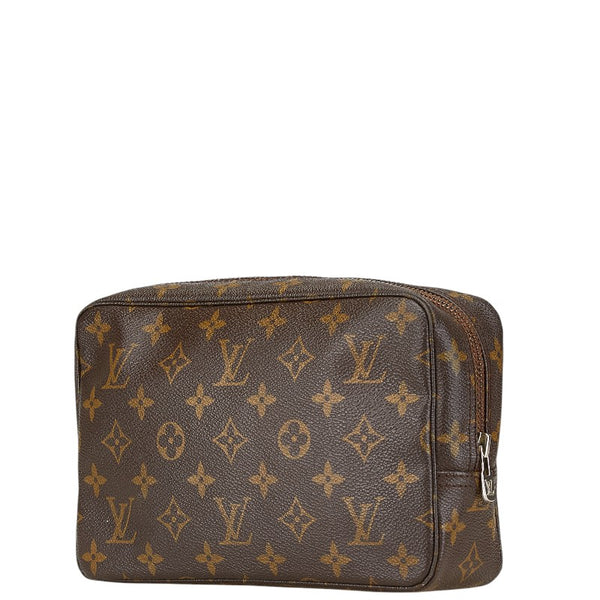 ルイ ヴィトン モノグラム トゥルーストワレット23 ポーチ M47524 ブラウン PVC レザー レディース LOUIS VUITTON 【中古】